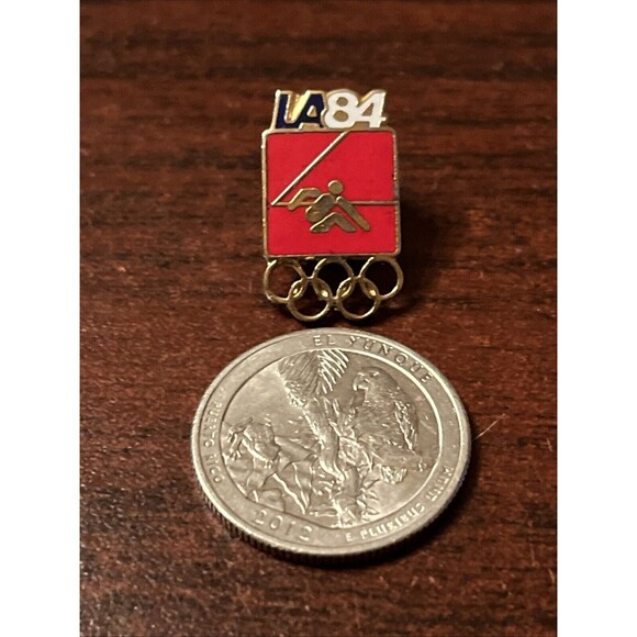 1984 Los‎ Angeles Olympics Yachting Event Lapel Hat Pin - Picture 2 of 3
